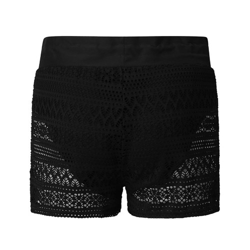 Women's Black Lace Shorts Women's Square Swim Trunks Hot Spring Swim Shorts