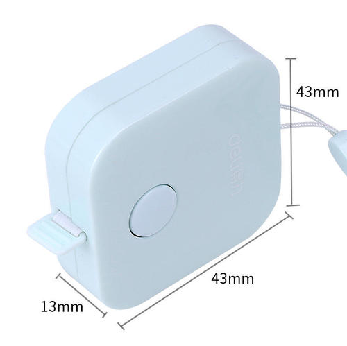 Deli mini leather tape measure small 2m household tape measure height multifunctional tape measure portable tape measure