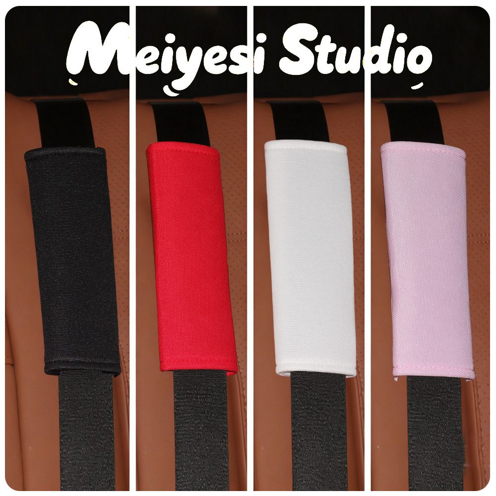 Car Seatbelt Shoulder Pad with Ice Silk, Extended Car Seatbelt Cover 15cm, Anti-Strangle Soft Pad, Universal for All Seasons