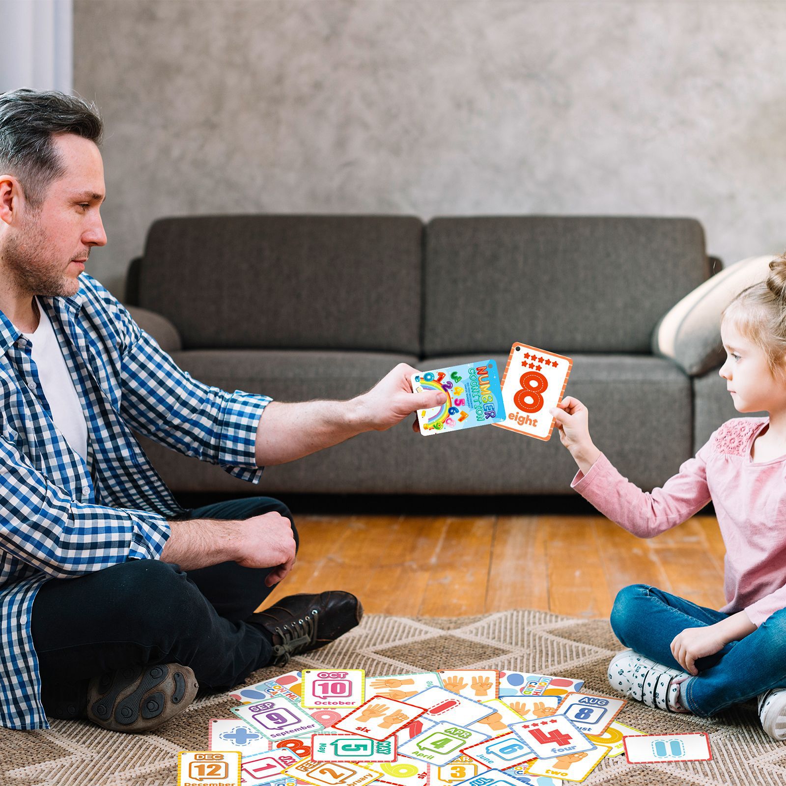 Recognition And Number Matching Educational Cards 36 Piece Set_voghion.com