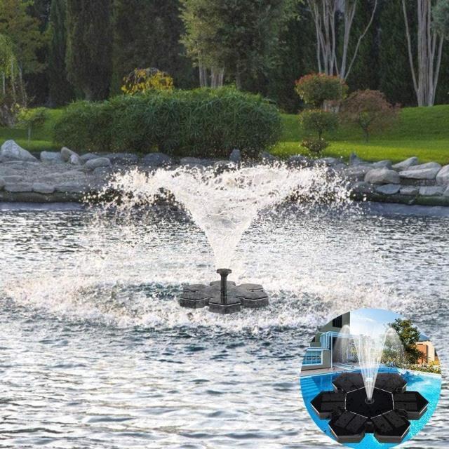 喷泉太阳户外水器花型增喷水太阳能泵外景鱼池景观水泵氧微型