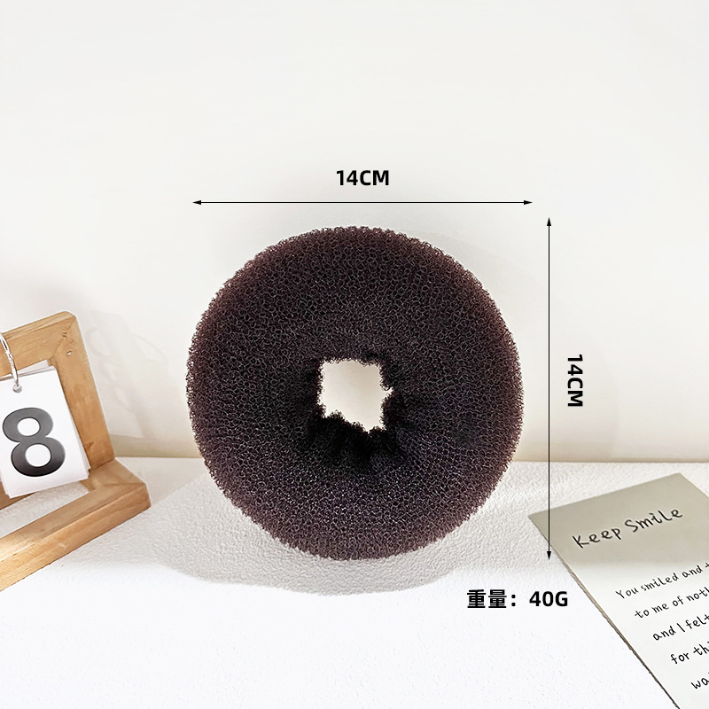 Platillo de rosquilla, mujer perezosa, lazo para el cabello con cabeza de bola esponjosa, artefacto para niños, tocado de capullo, accesorio para el cabello coreano