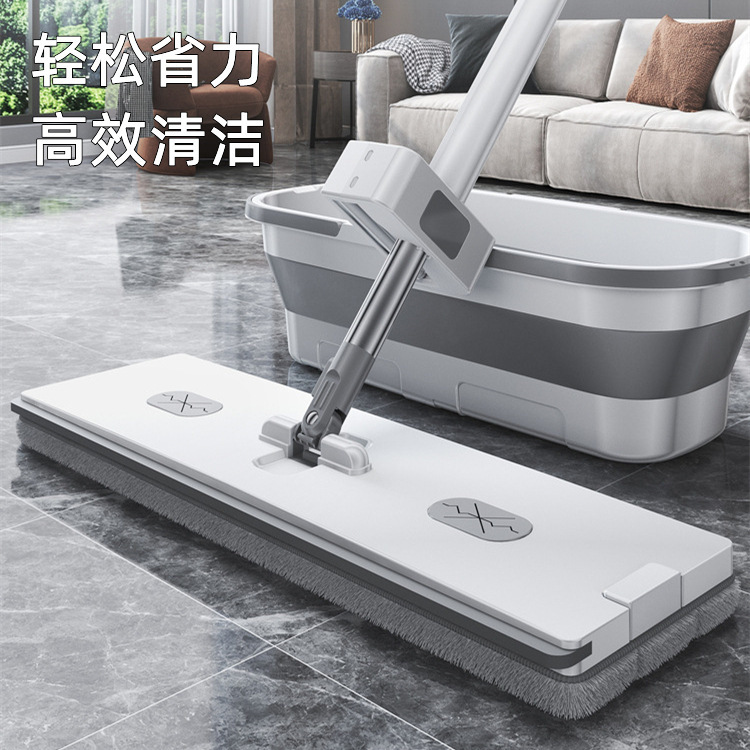 Mop for Home Use, One-Step Cleaning Mop, Hands-Free Washing, Lazy Mop, Bucket Integrated Mop, Automatic Wringing Flat Mop