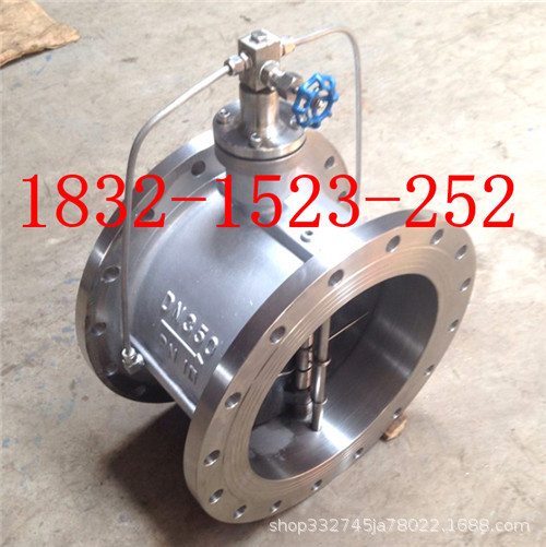 HH48X/HH49X-16P不锈钢304微阻缓闭蝶式消声止回阀蝶形单向逆止阀