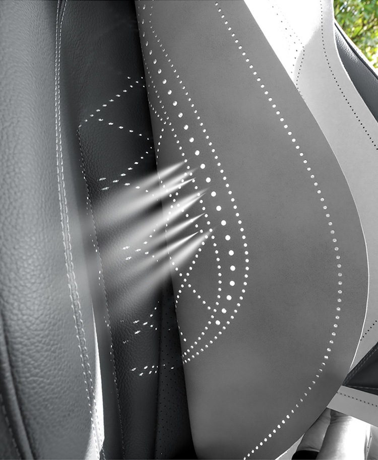 2026 New Crown Suede Leather Car Seat Cushion, Suitable for All Seasons, Small Waist Design, Model MA12
