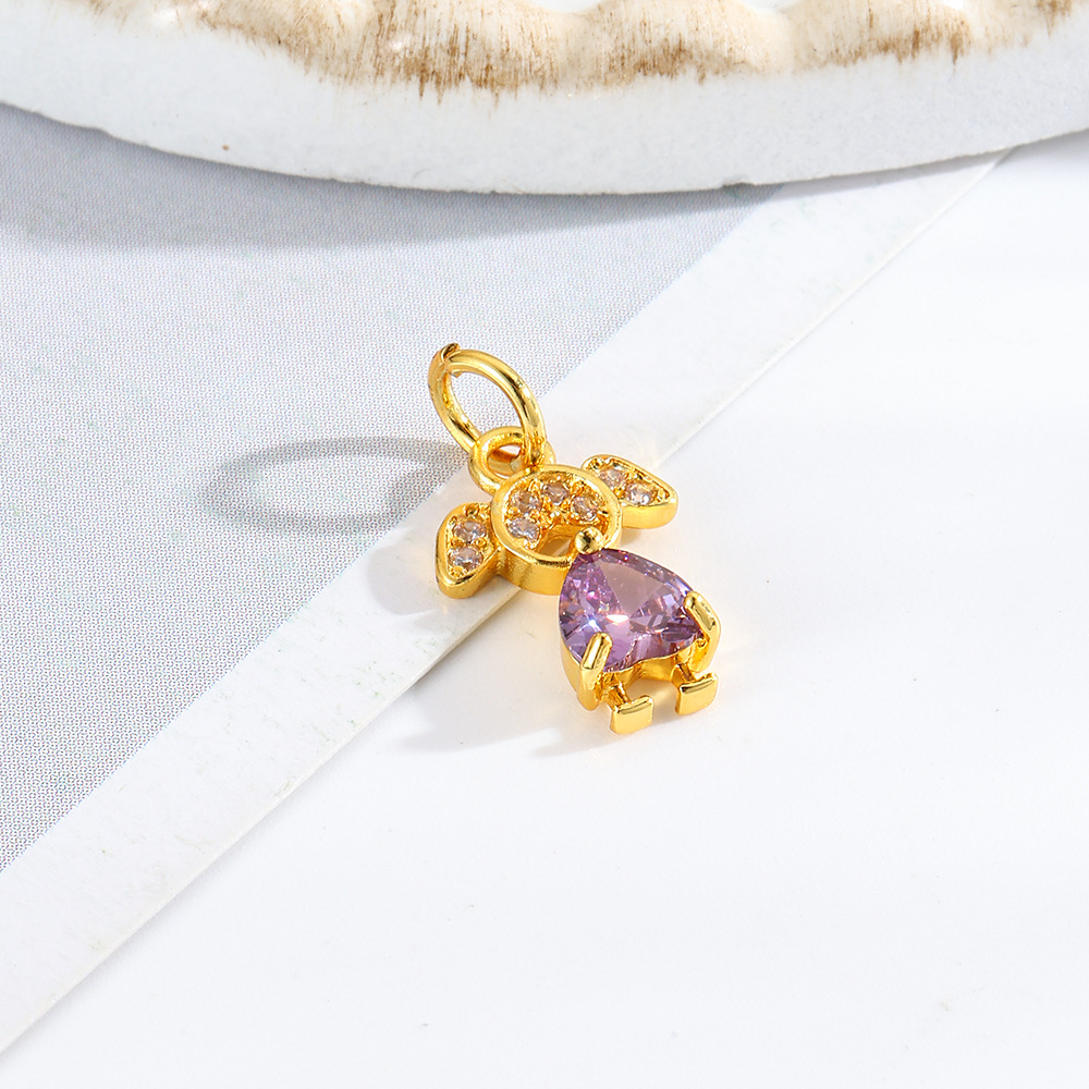 2g Weight Pendant Jewelry Making Type 8*18mm Jewelry Making Size Zircon Inlay Material DIY Jewelry Accessories Classification 1 Piece Quantity Copper Material Human Pattern Polished Finish Inlay Design Shiny, IG Style Style 1 Piece 8*18mm Copper Zircon Human Polished Pendant 26