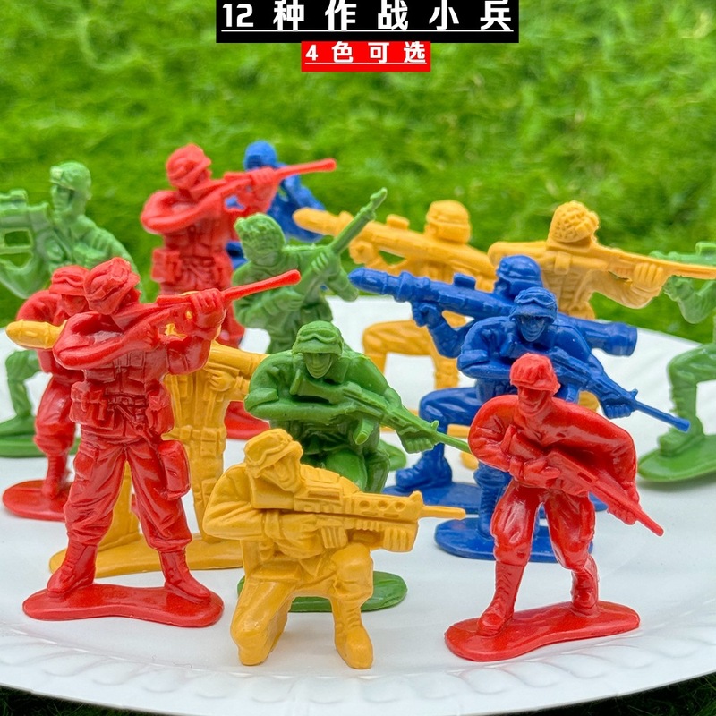 5cm Mini Soldier Military Model Soldier Villain Kidsren's War Toy Static War Scene Ornaments Batch