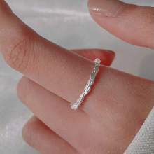 蒂奇不规则925纯银戒指女糖纸肌理感食指戒设计感戒指2022新款