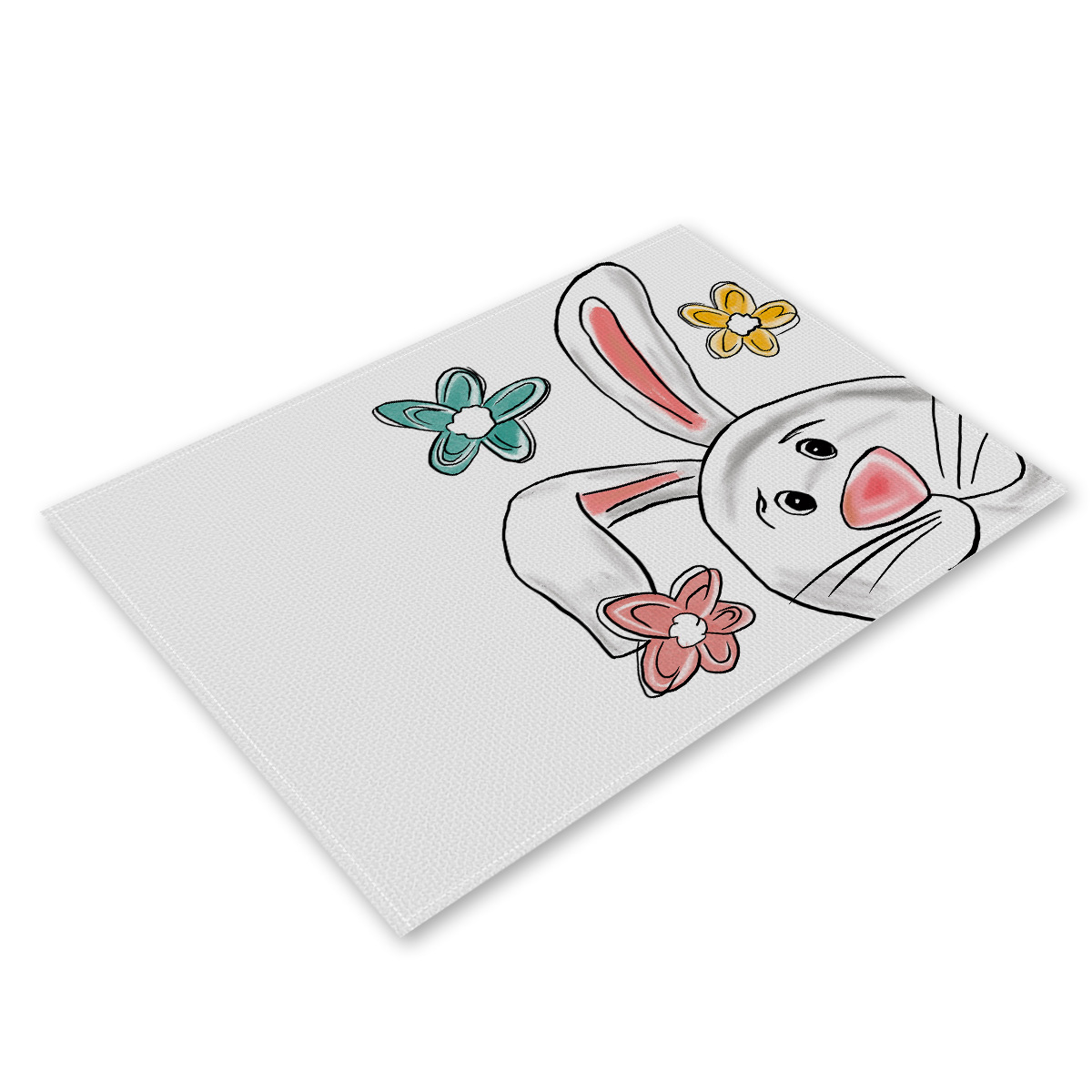 Amazon nuevo conejo mantel europeo y americano mantel de tela de Pascua decoración occidental mantel de lino resistente a las manchas al por mayor