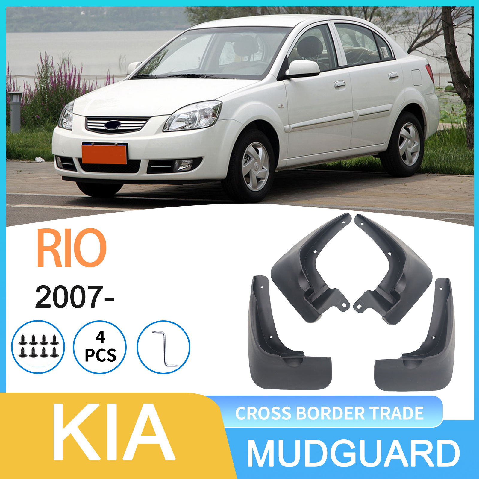 Kia Rio 2007 üçün təkər örtüyü və qanad qoruyucusu