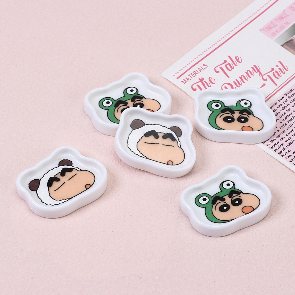 Kit de materiales para decorar crocs y accesorios - Incluye plato pequeña, pegamento de crema y adornos de resina - Diseño cartoon - Para DIY