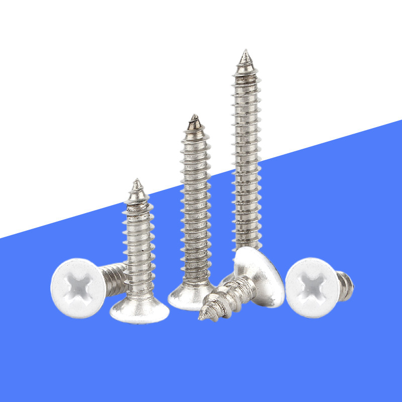 흰색 페인트 나사 크로스 카운터 침몰 헤드 태핑 스크류 헤드 스프레이 흰색 페인트 가구 커튼 에어컨 나사 M2-M5