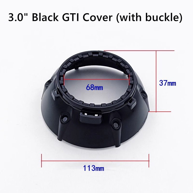 Cubierta decorativa de lente de luz doble de 3 pulgadas cubierta de aluminio resistente a altas temperaturas modificada Ángel ojo sombra MAX tarjeta banquete cubierta GTI Tiguan