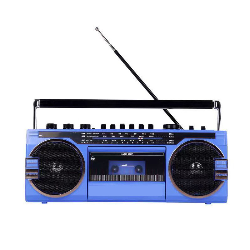 クロスボーダーレトロテープ Bluetooth ラジオポータブルラジカセステレオ多機能レコーダー|undefined