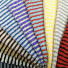 小条纹羊羔绒提花 2024年新款提花羊羔绒布 纯涤时装衬衣面料