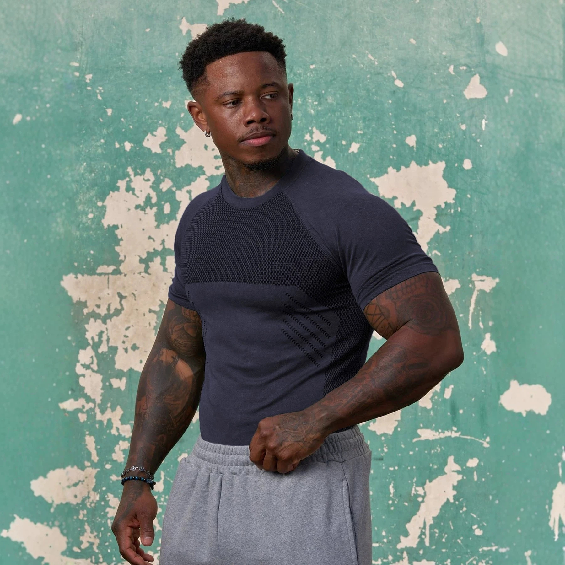 Men's Clothing Men's Fitness Sports T-Shirt Style Tight Fit Casual Short Sleeve Training Clothes For Formal & Casual_viptrois.com