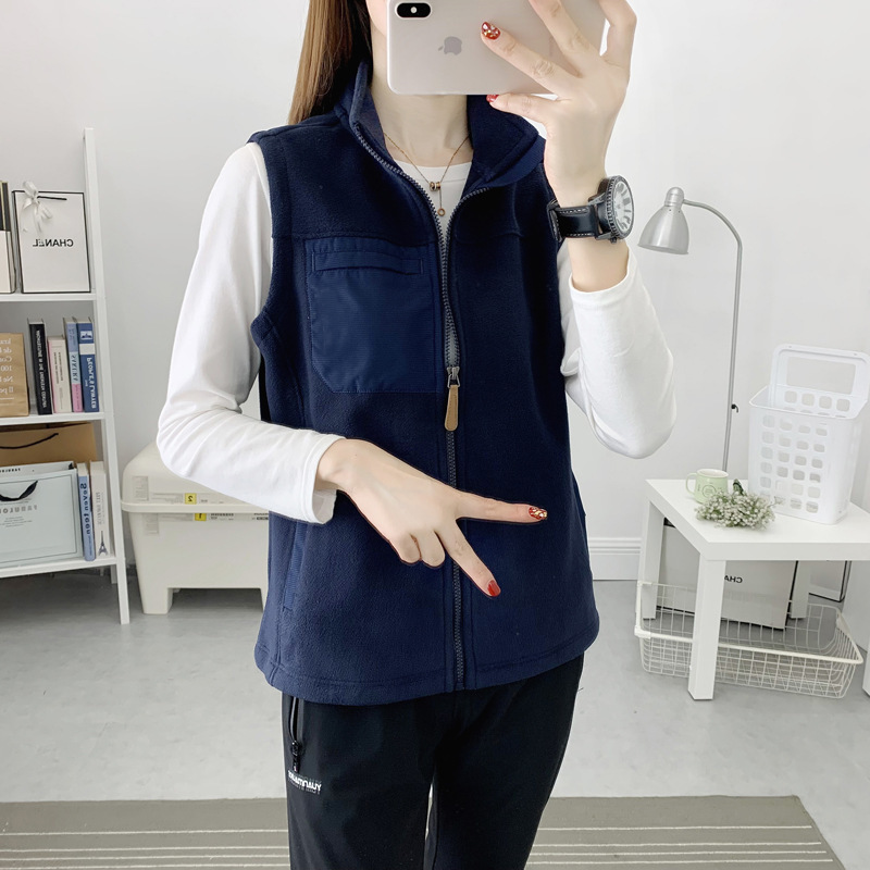Yao chaleco de terciopelo para hombres y mujeres al aire libre chaleco de terciopelo cálido ocio chaleco de terciopelo cardigans chaqueta de moda image 10