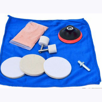 厂家批发9件套汽车玻璃抛光套装定 制批发代理经销