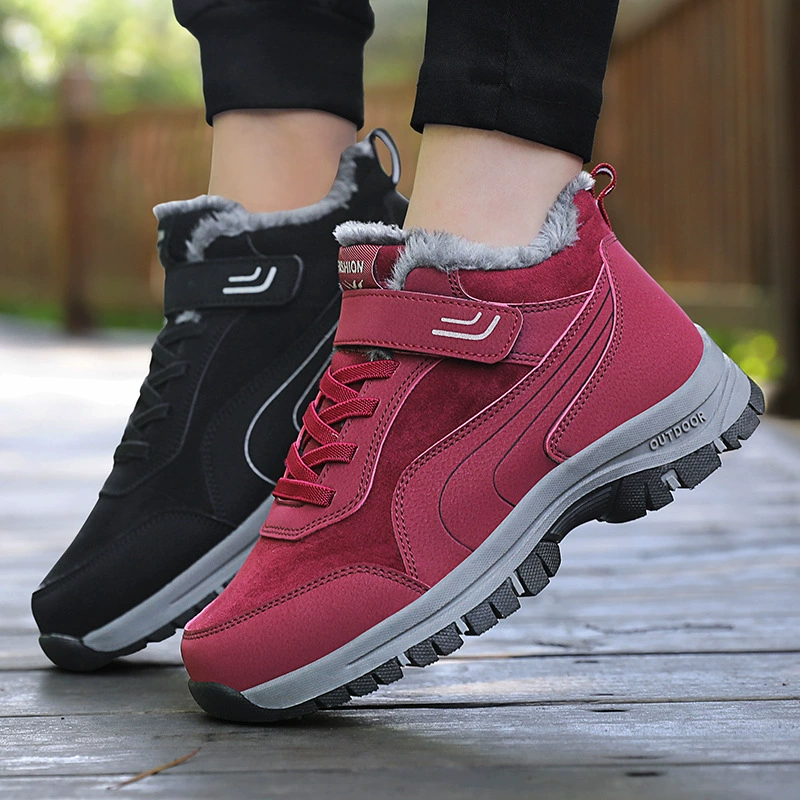 Хлопковая обувь Женские зимние теплые ботинки из хлопка на флисовой подкладке для среднего и пожилого возраста Внешняя торговля Старые Пекинские хлопковые туфли Утолщенные парные зимние сапоги