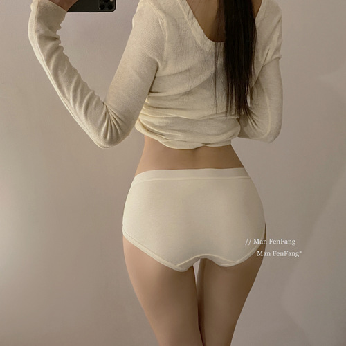 Sweet cool girl*Japanese sports style pure cotton underwear women's low-waist sexy letters breathable cotton briefs