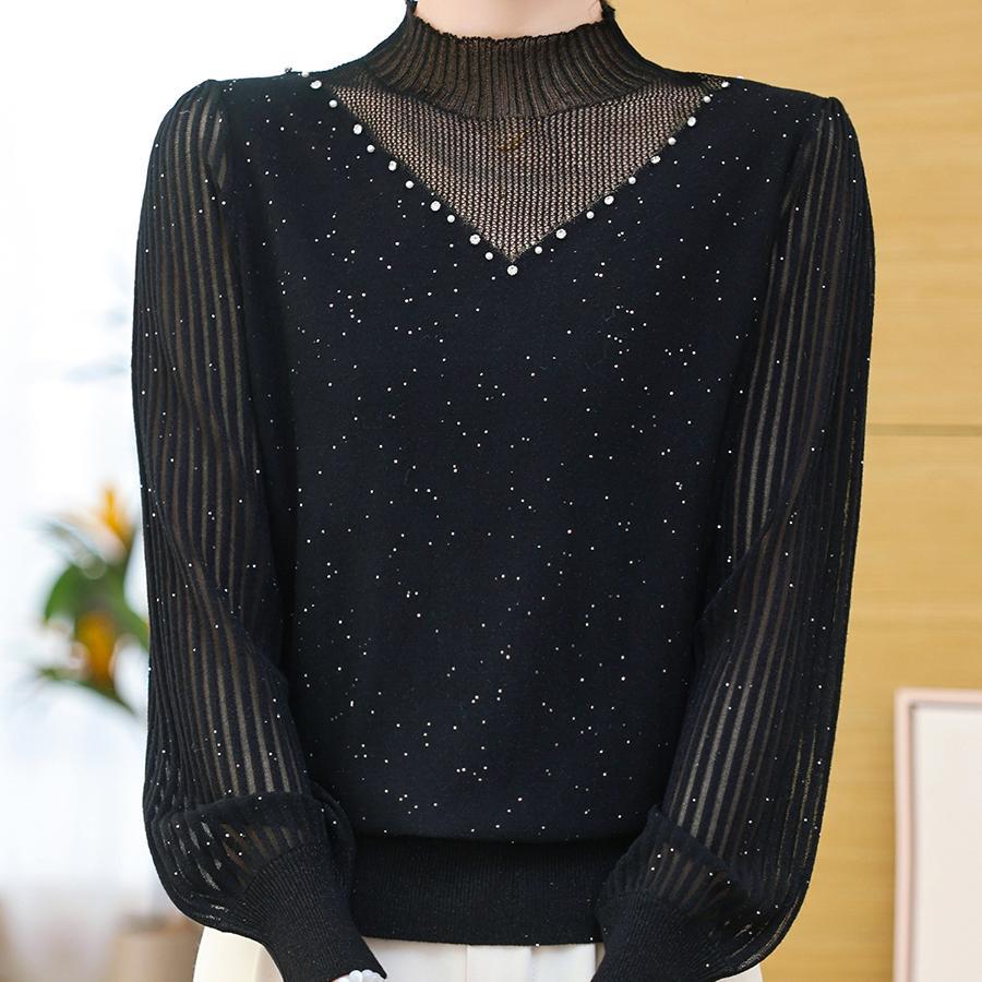 Spring autumn lace woolen sweater