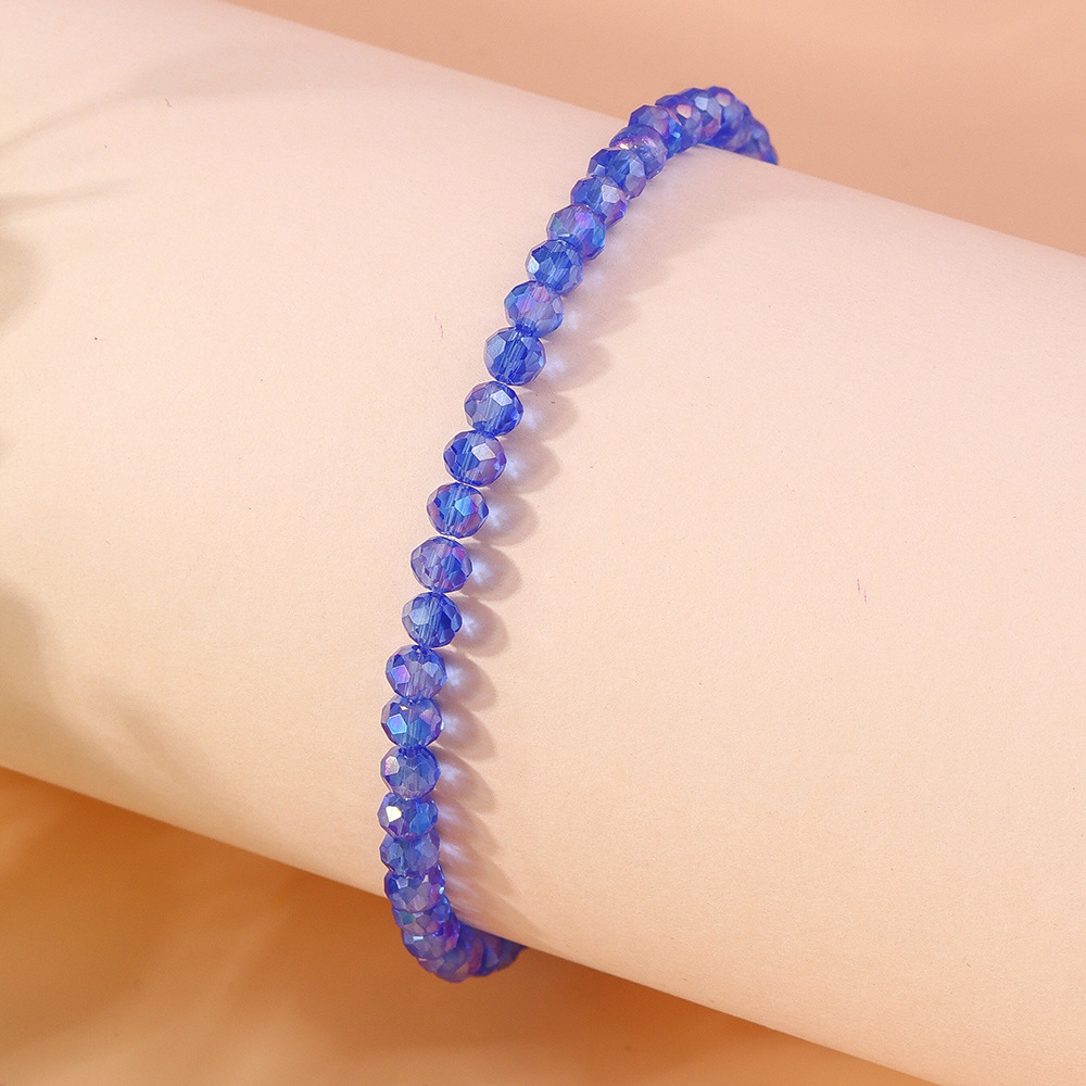 7g Weight Bracelets Classification Glass Chain Material Beaded Chain Chain Type 1 Piece Quantity Holiday, Daily Occasion Glass Material Solid Color Pattern All Seasons Season Unisex Gender Simple Style, Classic Style Style Simple Style Classic Style Solid Color Glass Beaded Chain Beaded Bracelets Wholesale 15