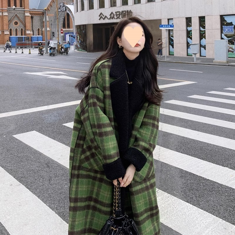Double-sided Lambskin Woolen Coat Women's Mid-length 2024 New Autumn and Winter High-end Korean Woolen Coat