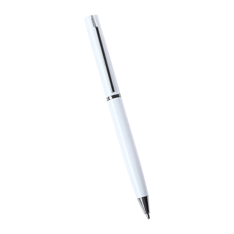 En stock bolígrafo de hotel pluma fina pluma de firma de metal regalo de negocios letras Logotipo de alta gama de publicidad pluma de metal