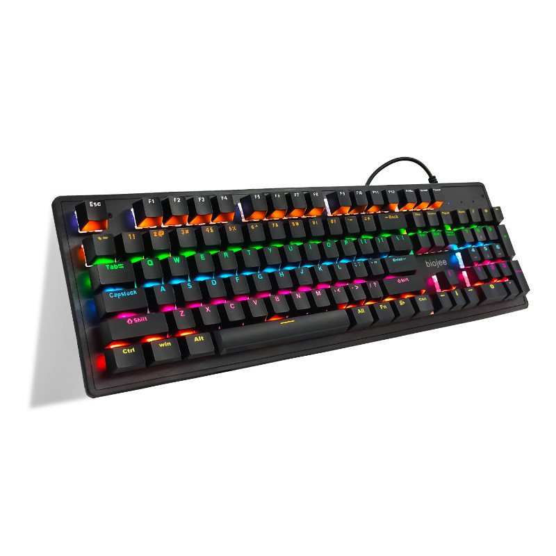 B104 Real Mechanical Keyboard Game Green Axis Red Axis Tea Axis Anti-Detachable 104-Key Universal Color Matching Wired Keyboard B104 Real Mechanical Keyboard Game Green Axis Red Axis Tea Axis Anti-Detachable 104-Key Universal Color Matching Wired Keyboard