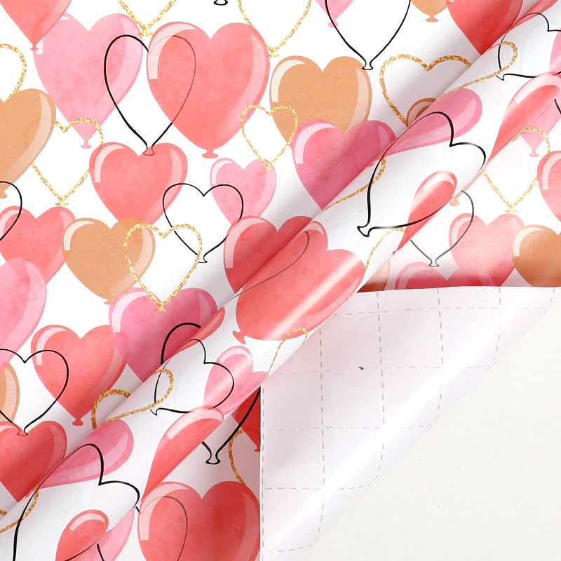 Amazon venta caliente dibujos animados Feliz cumpleaños enrollamiento de regalos de papel de embalaje set globos para niños regalos patrón al por mayor
