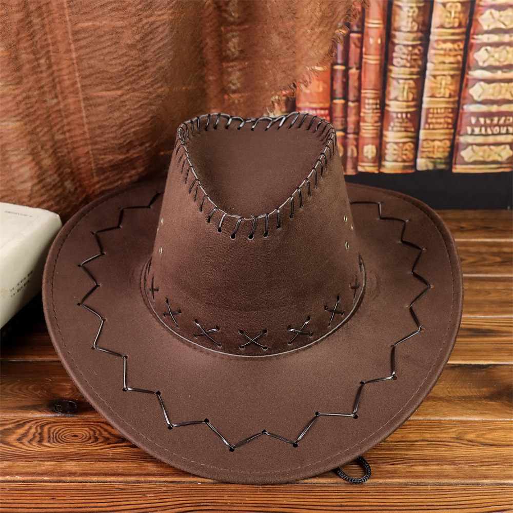 Sombrero de cowboy western y collar de dólar para disfraz_voghion.com