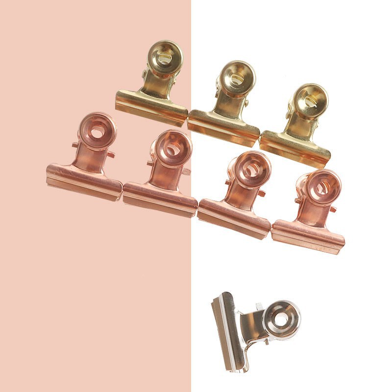 라운드 헤드 스틸 클립 22mm 로즈 골드