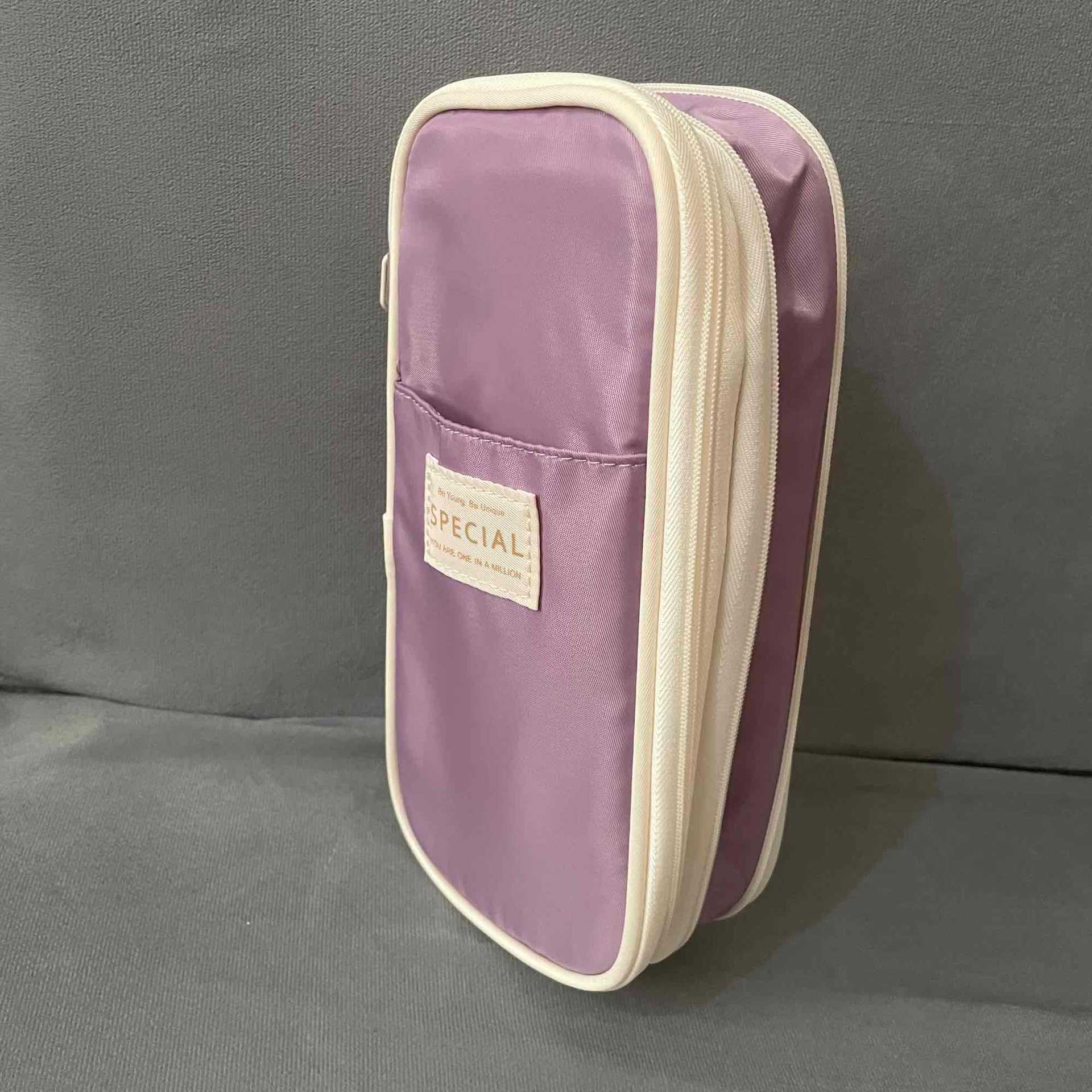 Caja de lápices especial transfronteriza macaron color a juego se puede cambiar en caja de papelería de estudiante de bolsa de lápices mejorada de gran capacidad