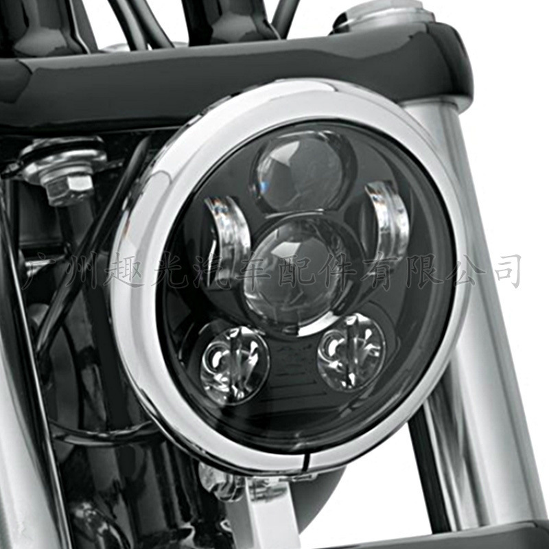 Zongshen Week8 Cyklon Ra2 Motorcycle Modified Led Angel Eye 5.75inch Round Retro Front Headlight