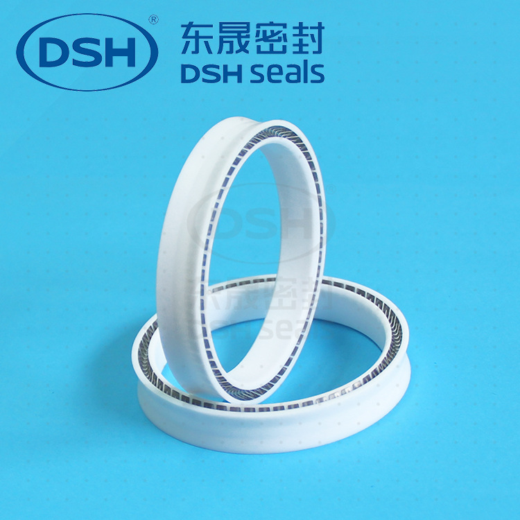 东晟点胶机泛塞封 机械四氟耐高温密封件PEEK弹簧蓄能密封圈