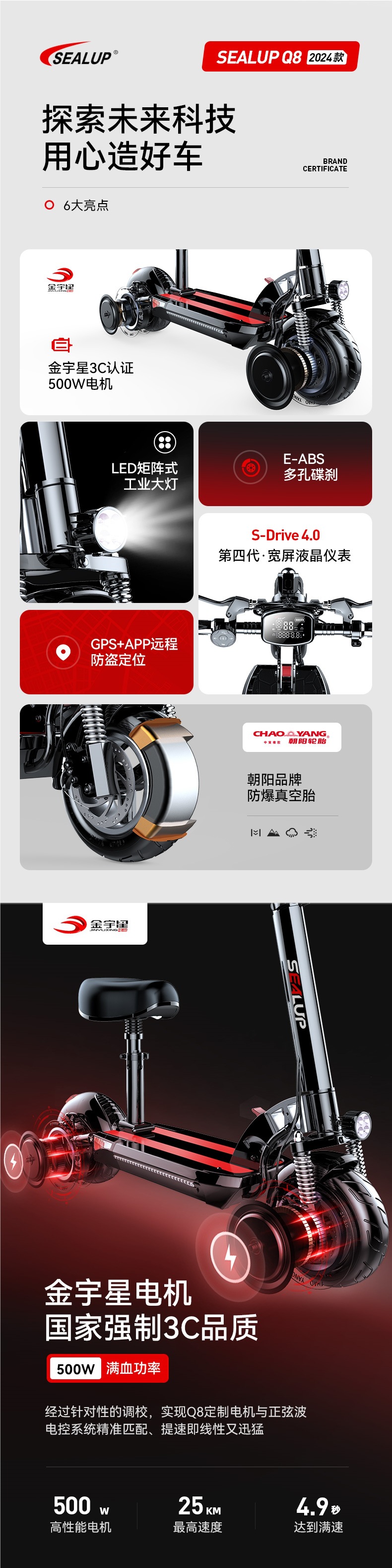Xilop Electric Scooter Ride-On Folding Electric Vehicle Two-Wheel Mobility Scooter Small Car Mini Electric Bike