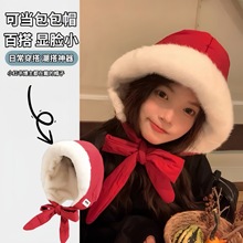 冬季加绒加厚防寒一帽两用可当包包毛绒棉帽韩版滑雪保暖护耳帽子