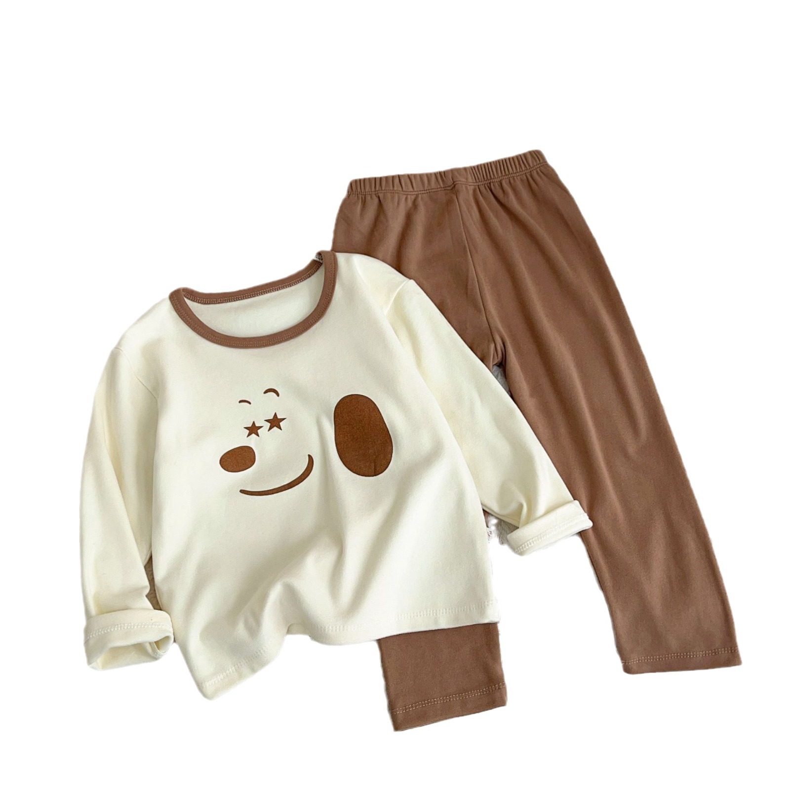 Nuevo conjunto de pijamas de niñas 2025 nuevo primavera y otoño ropa infantil de niñas de otoño ropa doméstica dos piezas