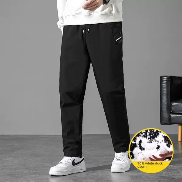 Men's Custom down Pants 2025 Thickened Outdoor Sports Cold-Proof Warm Lightweight White Duck down Pants for Outerwear
