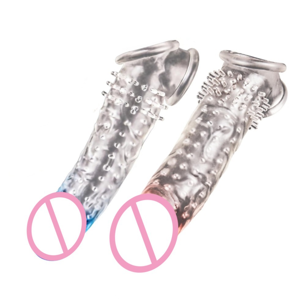 Triple Locking Wolf Tooth Spike Condom Sleeve, TPE Textured Delay Cover for Extended Play — detail image 8