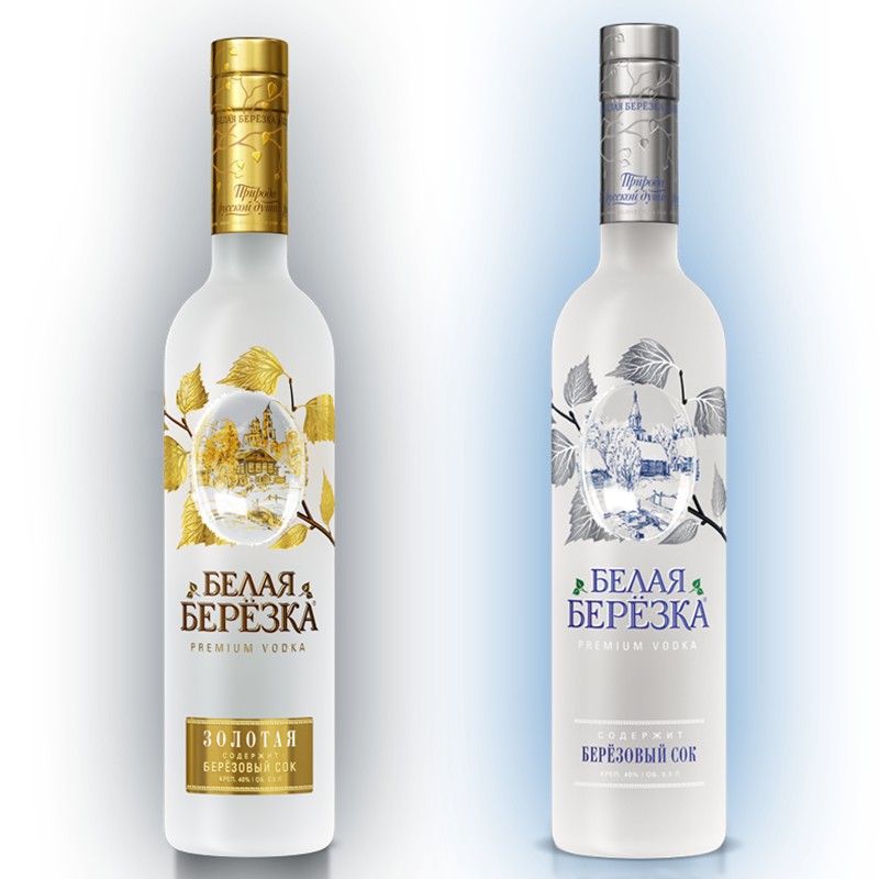 白桦金伏特加vodka俄罗斯进口洋酒伴办迷你小酒版40度玻璃瓶50ml