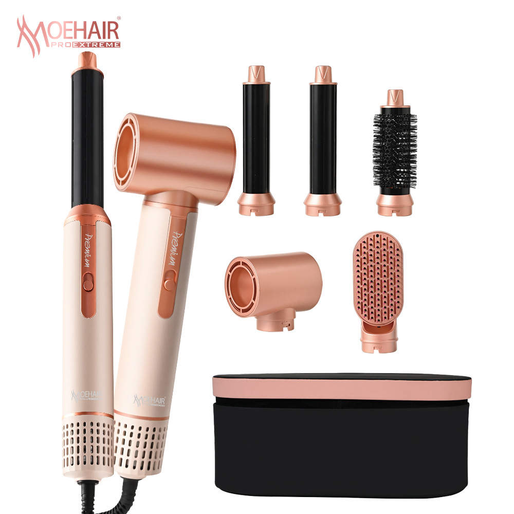 Moehair Cross-Border Five-In-One Styling Comb, Straightening Hot Air Comb, Curling Iron, Hair Dryer, New Curling Comb, Hot Air Comb