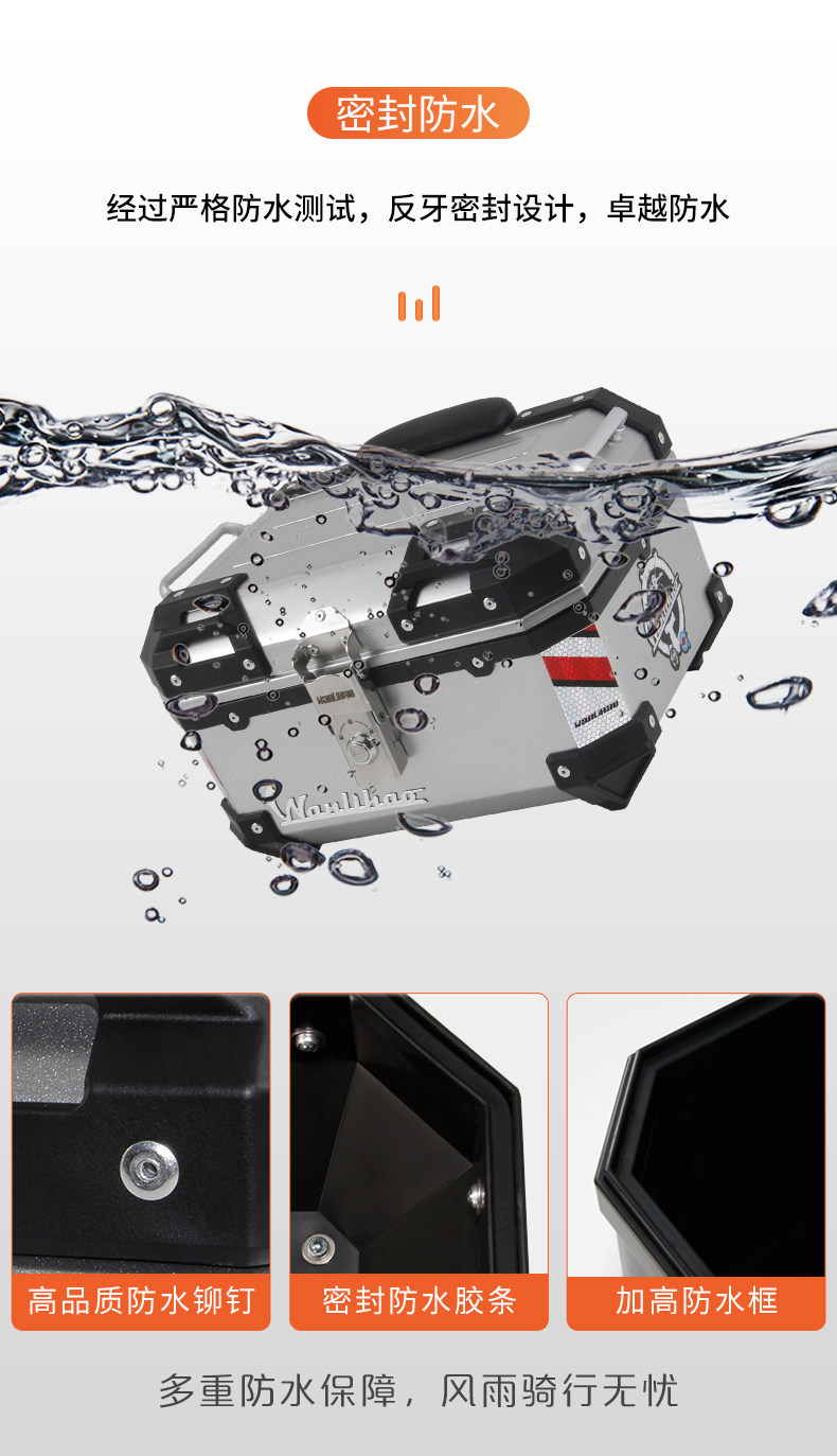 Wanlihao Battery Honda Liexing Motorcycle Tail Box, Universal Small Non-Aluminum Alloy Tail Box for Electric Vehicles