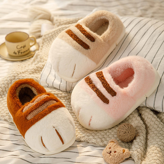 Nanbowan Cute Cat Claw Cotton Shoes Winter Fleece-Lined Thickened Cute Couple Outer Wear Home Indoor Cotton Slippers Wholesale