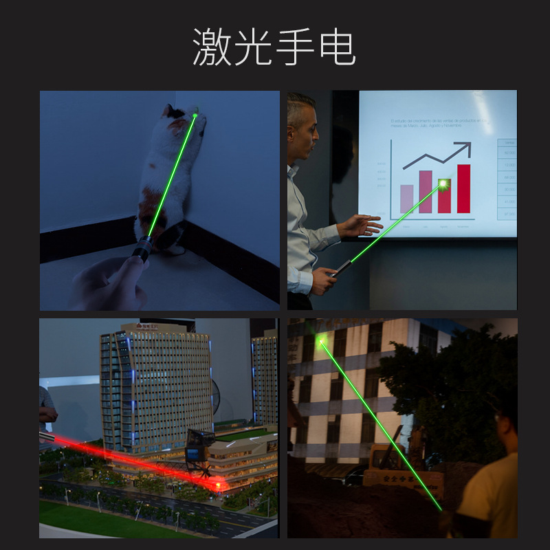 Smiling Shark Cat Toy Laser Cat Funny Stick Aluminum Alloy Rechargeable Long Range Flashlight Convenient Red and Green Light Pointer