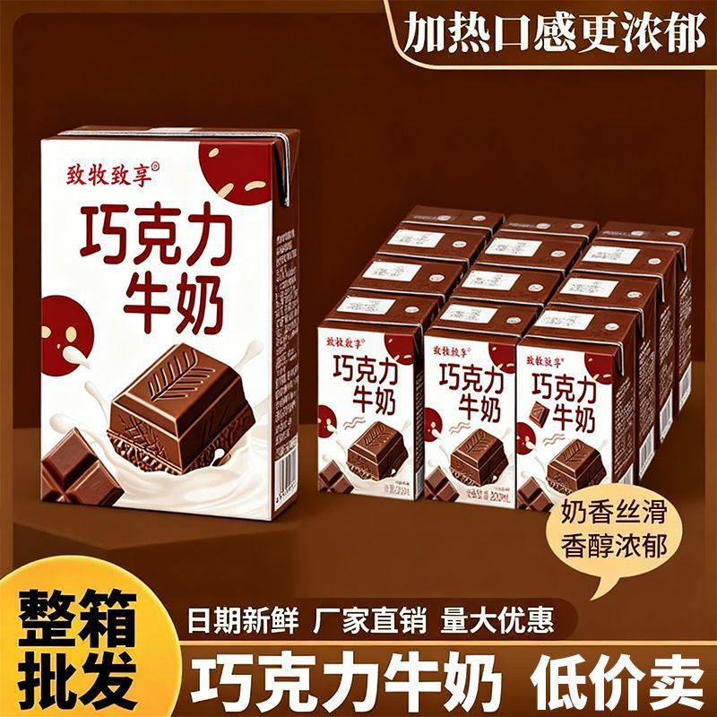 巧克力牛奶200mL*10盒学生营早餐风味牛奶整箱