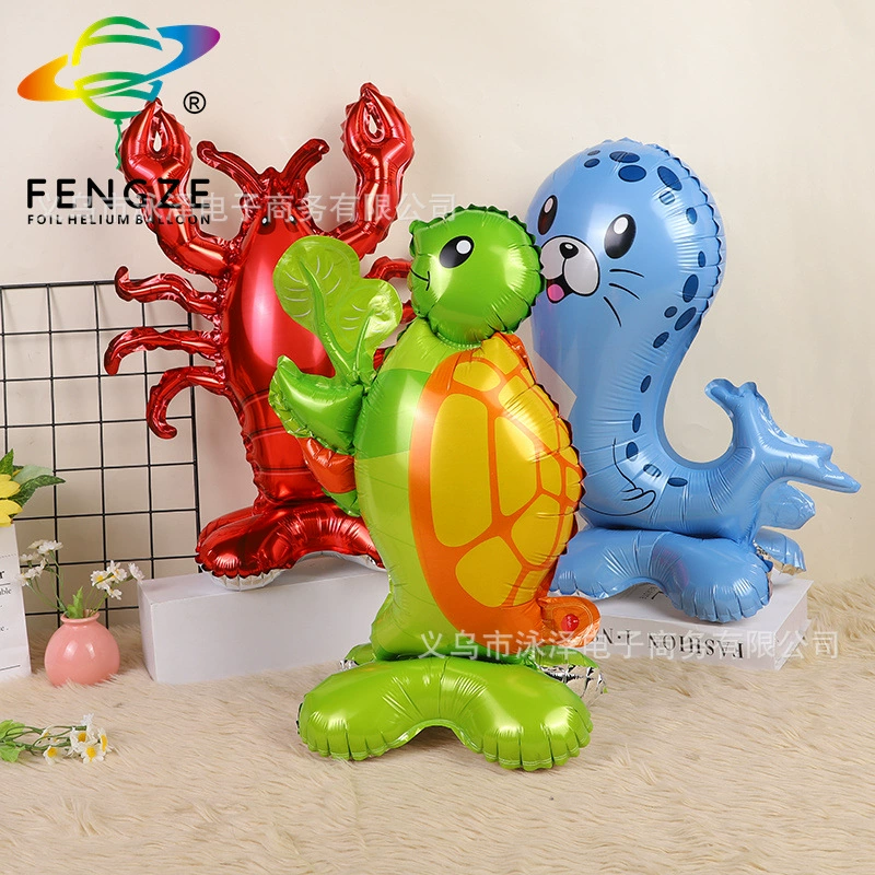 Новая декоративная база слон лев панда животное Алюминиевая Пленка воздушный шар вечерние мультфильм стоящий динозавр воздушный шар