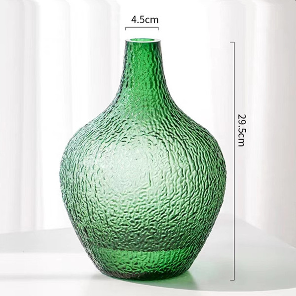 European Simple Belly Belly Glass Vase Snow Willow Silver Willow…