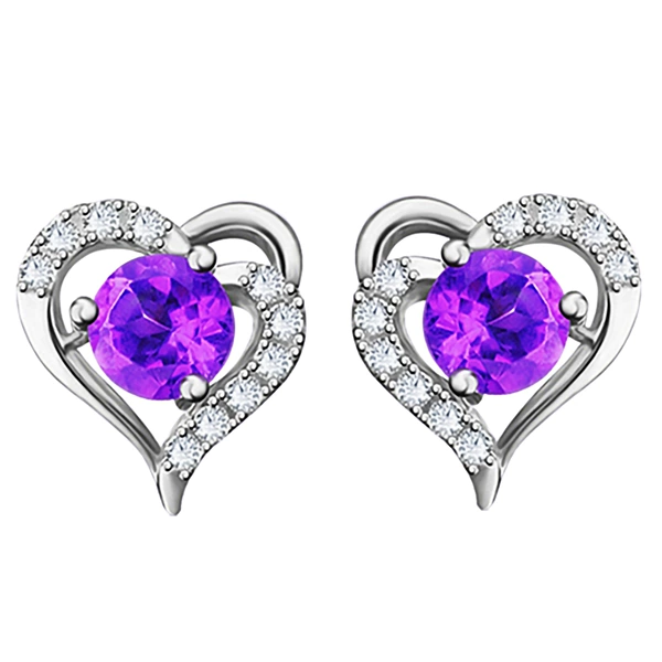 Favorite purple diamond earrings [one pair of price]