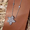 Design earrings, universal necklace, chain for key bag , light luxury style, trend of season, with snowflakes, internet celebrity